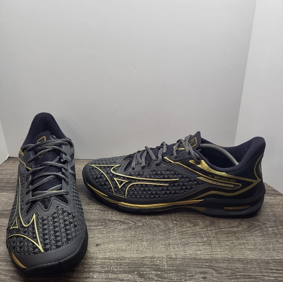 Mizuno Wave Exceed Tour 6  Mens Size 12 Black Running Tennis Shoes Sneakers - Picture 1 of 10